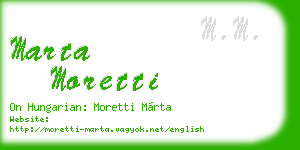 marta moretti business card